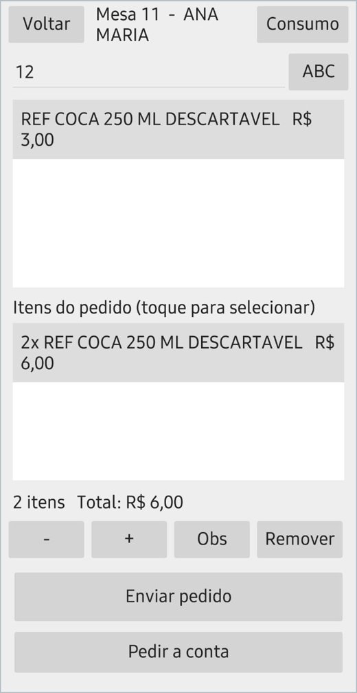 Itens do pedido